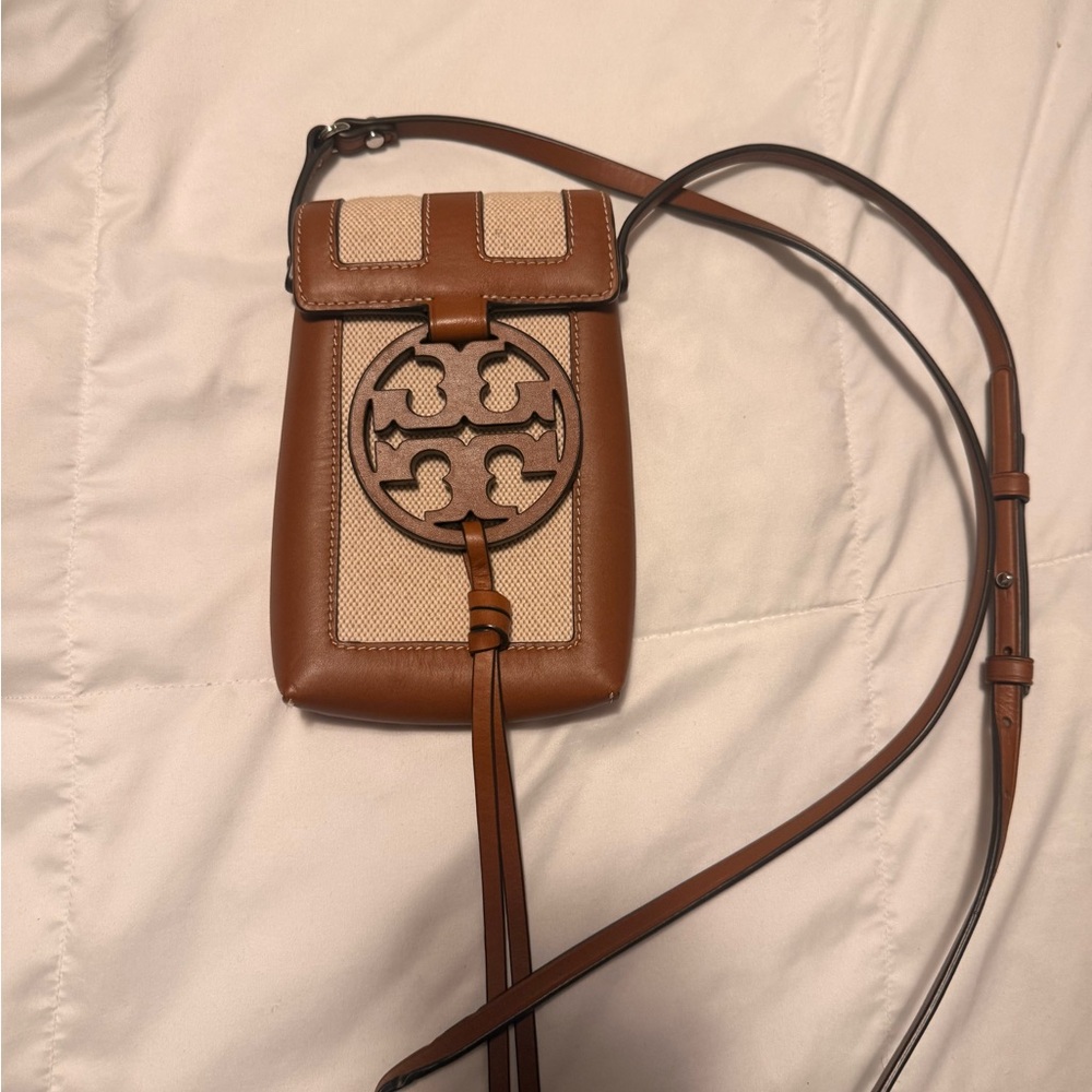 Tory Burch Tan and Cream Crossbody Bag